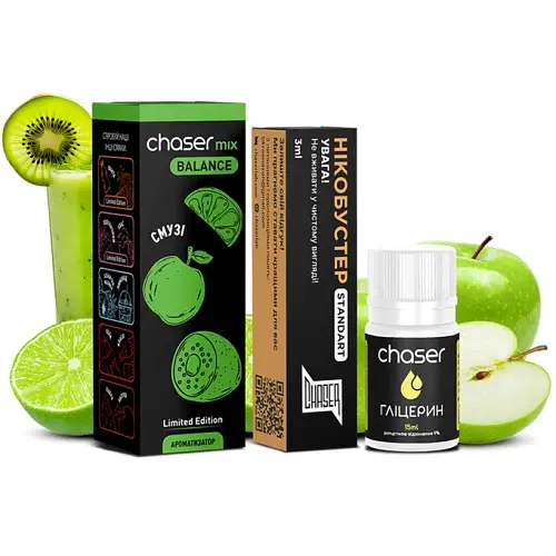 Набор компонентов для самозамеса солевой заправки CHASER Mix BALANCE NEW 30 мл Смузи, 0-50 мг (17812)