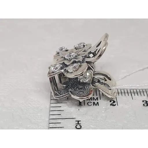 Серебряная заколка для волос Ирий с фианитами. 9313 - фото 4