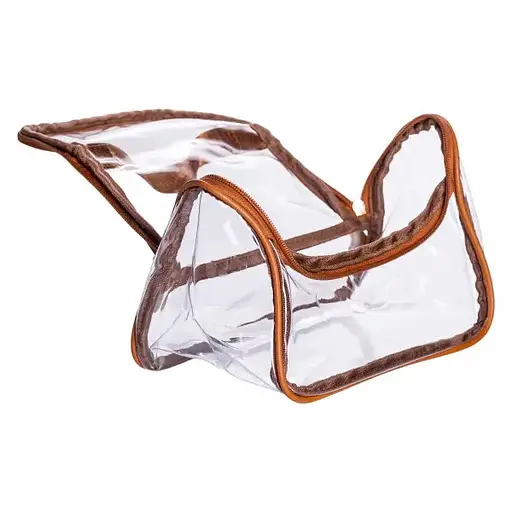 Набір косметичок Yiwu HP-16-3K 23.5х13х16 см / 18х8х10.5 см водонепроникні 2 шт. прозорі - фото 8