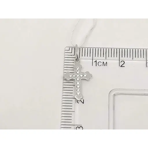Золотой крестик Столичная Ювелирная Фабрика с фианитами. 440540Б - фото 3