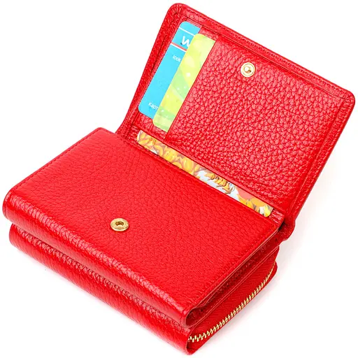 Кожаный женский кошелек Tony Bellucci 8.5х11.5х4 см acs0026997 - фото 3