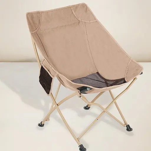 Складний стілець Market Union зі спинкою 90х60х66 см бежевий (1004588) - фото 3