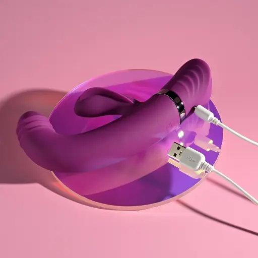 Вібратор Playboy Pleasure Tap That 16.5 см (фіолетовий) - фото 13