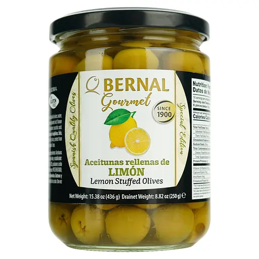 Оливки Bernal фаршировані пастою з лимона 436 г