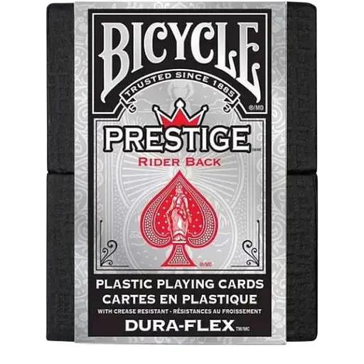 Карти United States Playing Card Company Карти гральні Bicycle Prestige 100% Plastic Dura-Flex (red)