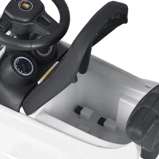 Дитяча каталка-толокар M 5044L-1 білий, з батьківською ручкою - фото 3