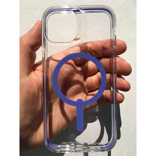 Протиударний чохол Gear4 Piccadilly MagSafe Periwinkle для iPhone 14 / iPhone 13 (6.1") Прозорий - фото 4