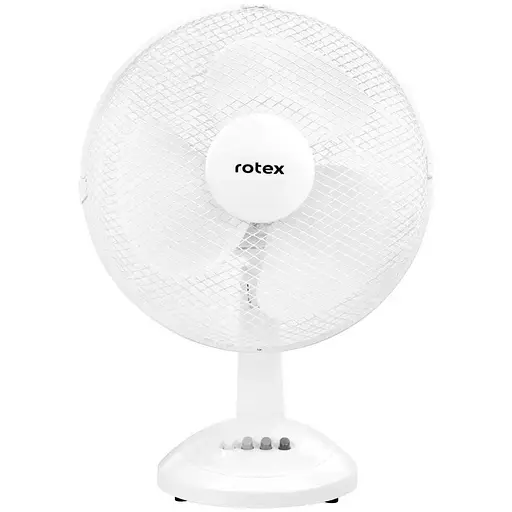 Настольный лопастный вентилятор от сети Rotex RAT02-E Ø 23 см 2 скорости 45Вт пластик/металл Белый - фото 1