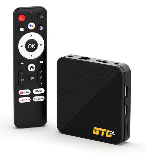 ТВ-приставка GTL Max Ultra, Black, Allwinner H313 (4 ядра), 2Gb, 16Gb, WiFi 6 / Bluetooth, RJ45, 2xUSB 2.0, microSD, Android 14, пульт ДУ с голосовым управлением - фото 4