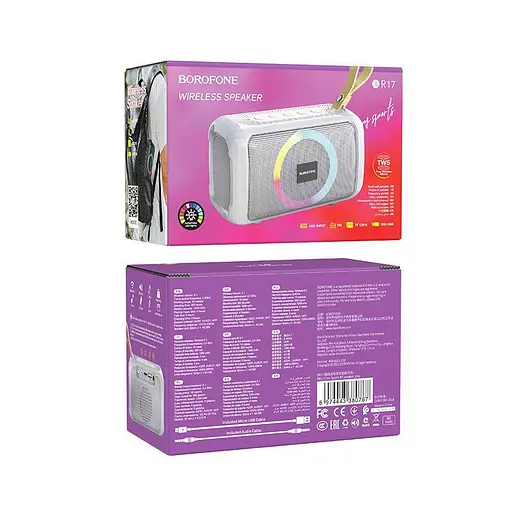 Колонка портативна Borofone BR17 Cool sports wireless speaker Сірий - фото 3