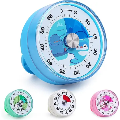 Візуальний таймер для дітей — 60-хвилинний механічний кухонний таймер, цифровий таймер, який може замінити дитячий таймер