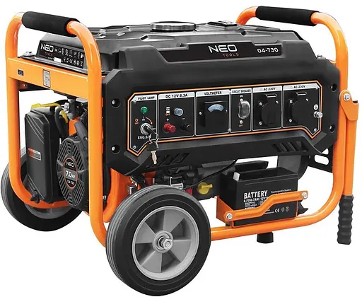 Генератор бензиновий Neo Tools 2.8/3кВт, електростартер + Портативний зарядний пристрій сонячна панель (90-140) - фото 2