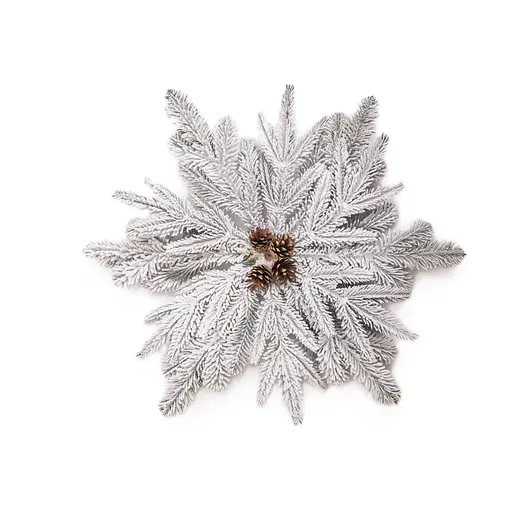 Литий декоративний штучний свічник засніжений Lugi SOK-O-4 Тріумф зимовий Преміум на 1 свічку