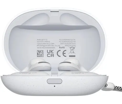 Навушники QCY бездротова стереогарнітура Bluetooth в кейсі T15 білі - фото 6