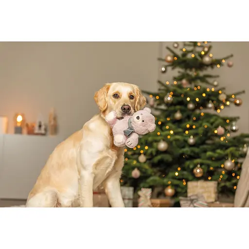 Игрушка Trixie для собак Рождественский мишка с пискавкой 19 см - фото 3