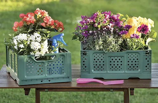 Ящик для хранения складной OPLA 40x30x17h зеленый - фото 3