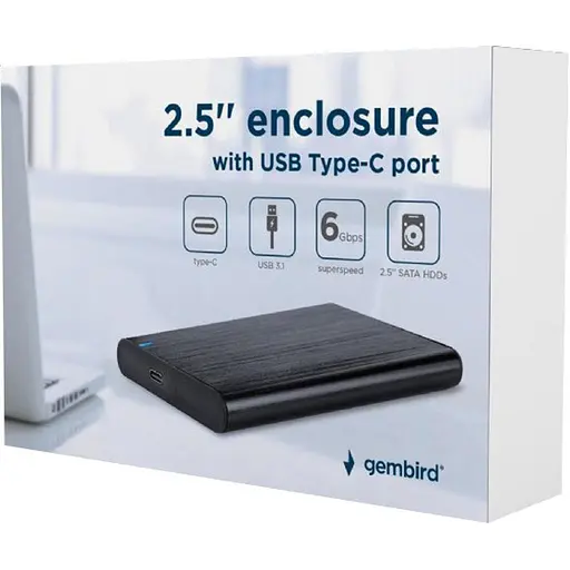 Зовнішня кишеня Gembird EE2-U3S-6 Black [124685] - фото 4