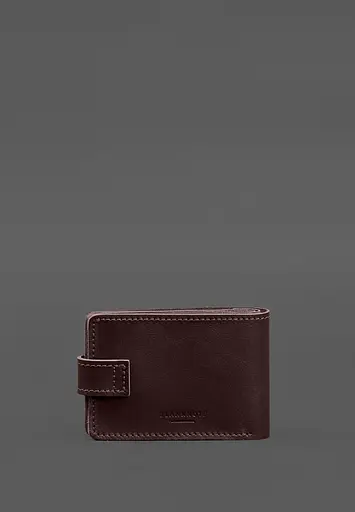 Кожаная обложка-портмоне на удостоверение ГСЧС бордовая - фото 6