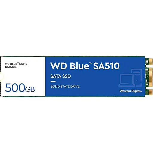 Накопитель SSD Western Digital m.2 sata WD Blue SA510 M.2 500GB (WDS500G3B0B) - фото 1