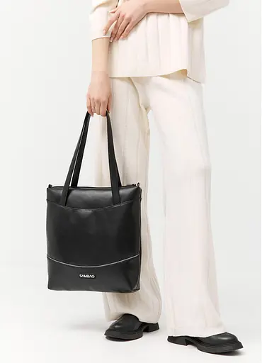 Женская сумка Sambag Shoper NOVA черная 34 х 30 х 7 см (93140101) - фото 2