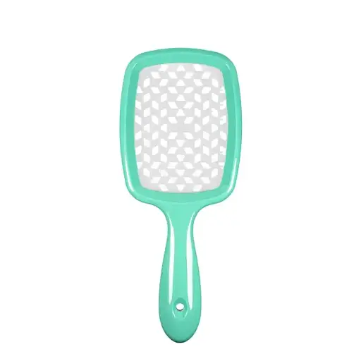 Щітка для волосся Salon Professional SP0099 SL масажна, продувна 20 см зелена з білим - фото 3