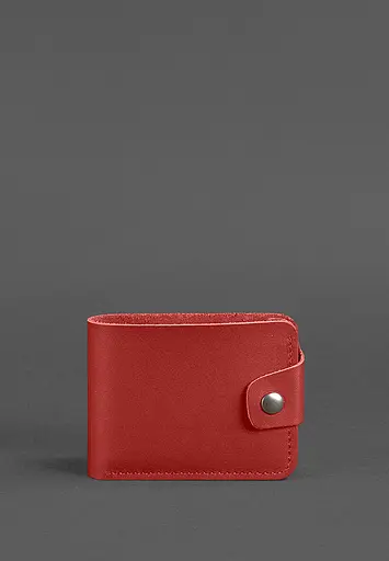 Кожаный портмоне 4.3 красный - фото 2