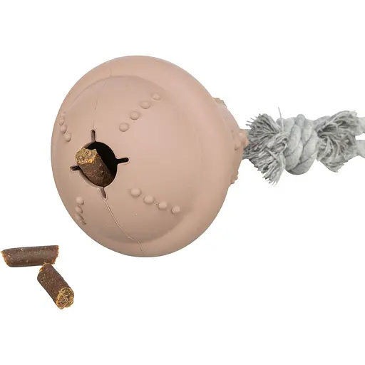 Игрушка Trixie для собак Рождественский колокольчик на веревке для лакомства натуральный каучук 36 см - фото 4