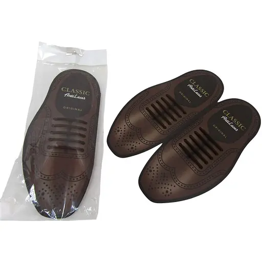 Силіконові антишнурки AntiLaces Classic, коричневі, 30 мм