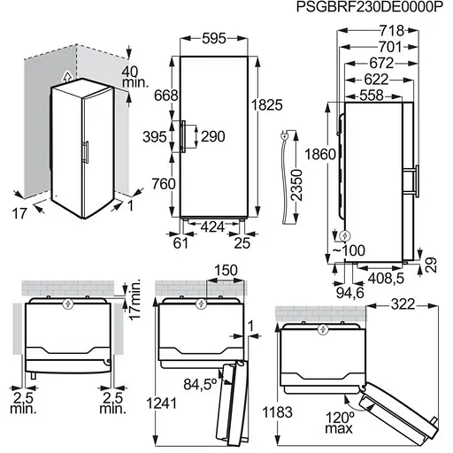 Морозильна камера Electrolux 186x60х65, 278л, E, NF, інв., нерж - фото 6