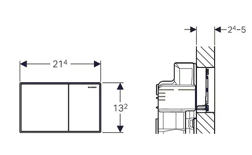 Клавіша змиву Geberit Sigma60 скло біле 115.640.SI.1, Білий - фото 2