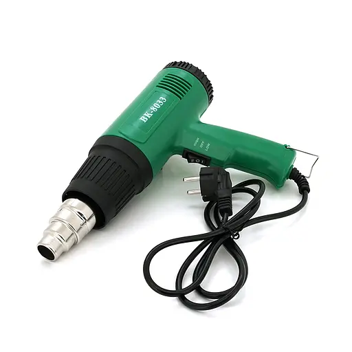 Фен BAKU BK-8033 (пистолет) 1600Вт, зеленый Box (252 * 233 * 80) 0,72 кг