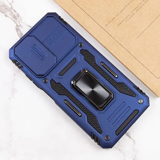 Чохол ударостійкий Epik Camshield Army Ring для Xiaomi Redmi 9A Синій/Navy - фото 5