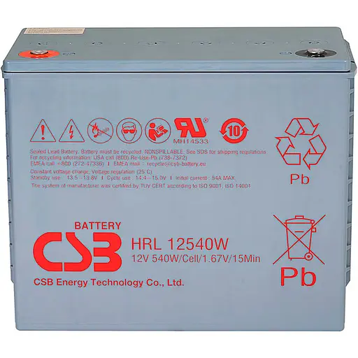 Акумулятор CSB AGM 12V (12V/130Ah/1560Wh) (HRL12540W) [114118]