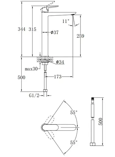 Змішувач для раковини Qtap Evia Chrome QTEVI269CRM47577 - фото 7