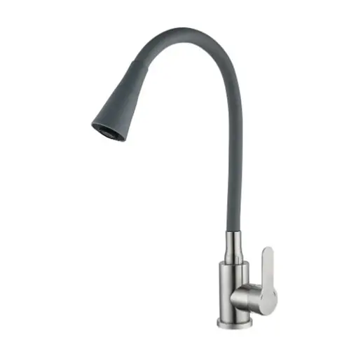 Змішувач для кухні Mixxus DAX-011 REFL.Gray з силіконовим виливом (MI6560) - фото 1