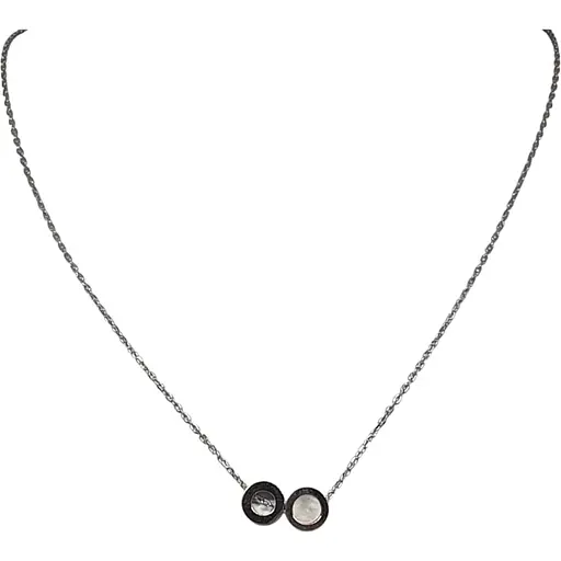 Серебряное колье Аметист с перламутром 1251050