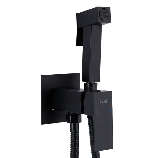 Набір гігієнічного душу прихованого монтажу Lidz Kubis 111 Black LDKUB111BLA46108 прямокутний, Чорний матовий - фото 3