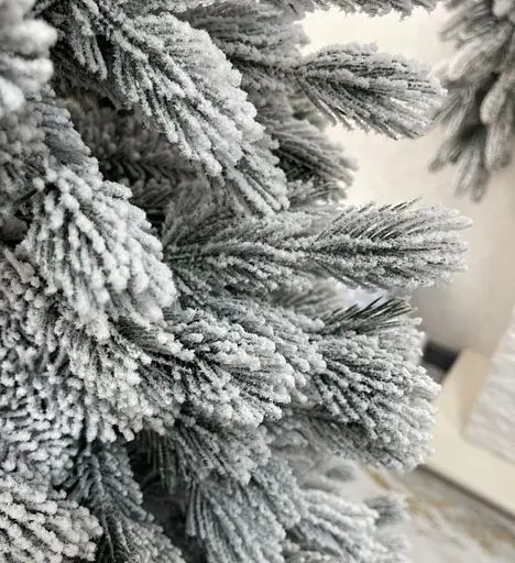 Штучна лита конусна ялинка Класик засніжена 1.6м - фото 4