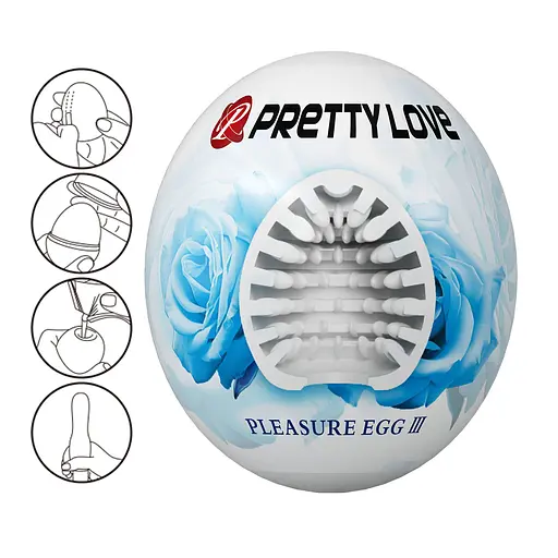 Мастурбатор яйце Pretty Love Pleasure Egg III білий - фото 9
