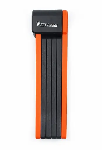Велосипедний замок фолдінговий West Biking YP0705080 чорно-жовтогарячий (G0001275)