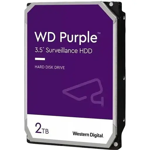 Жесткий диск внутренний Western Digital Purple 3.5 2 TB SATA 256 MB (WD23PURZ) - фото 1