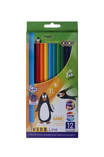 Олівці кольорові Kids Line, 12 кольорів, zb.2416