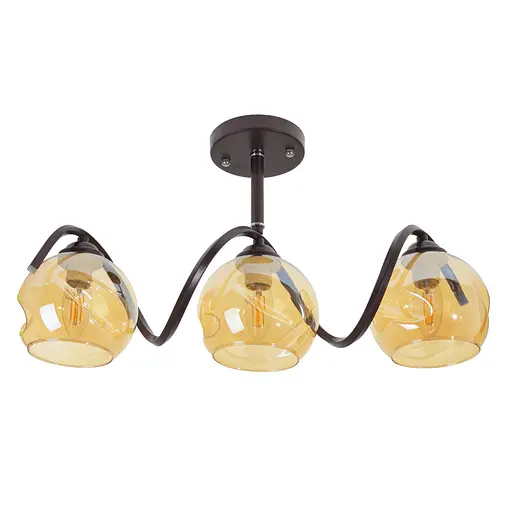 Люстра стельова Brille в спальню E27 60W BK (BL-587S/3)