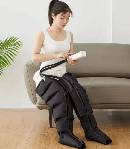 Массажер для ног Luyao LY-670 воздушно-компрессионный 6 камер (3 режима) Черный - фото 4