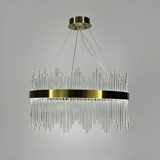 Подвесная LED люстра в изысканном латунном каркасе Ø 60 см Ст. J 881-600 AB | Line F - фото 6