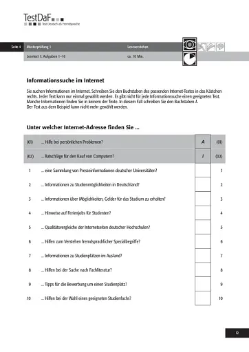 TestDaF Musterprüfung 1. Heft mit Audio-CD - фото 11