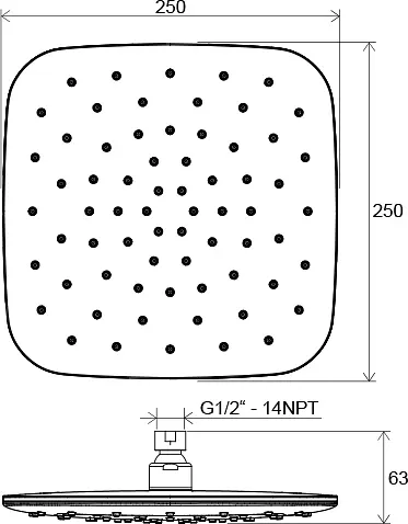 Верхний душ Ravak 983.10 X07P347, Хром - фото 2