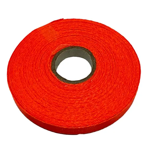 Атласная лента для рукоделия Bambi АБ-123, 0,6 см x 23 м, оранж неон - фото 1