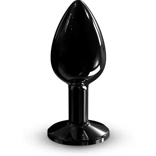 Металева анальна пробка з кристалом Dorcel Diamond Plug Black S