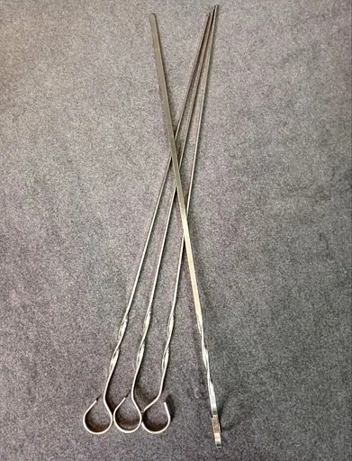 Набор для гриля и барбекю: 6 аксессуаров - Для любителей BBQ - из нержавеющей стали с ножом 4 шампурами 2304 - фото 6